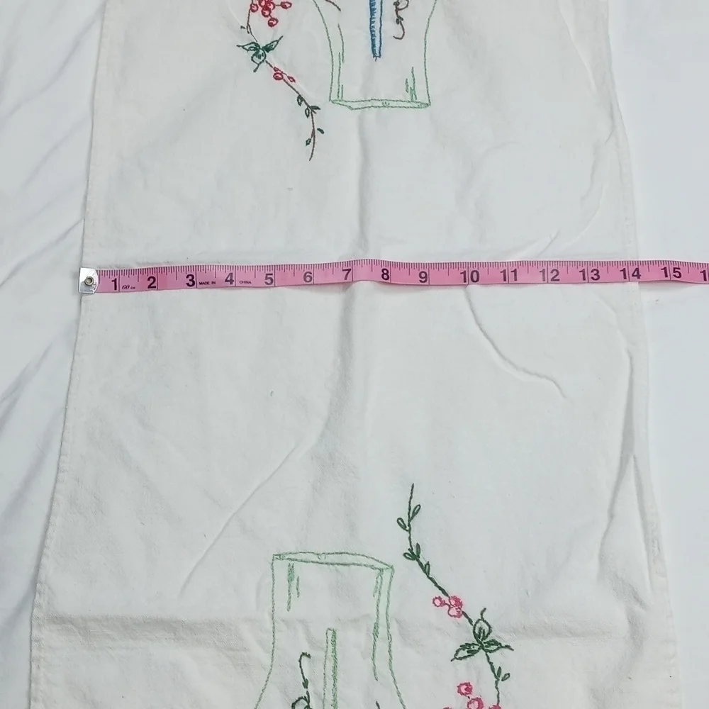 None embroidered table